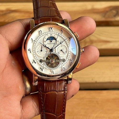 “Grand Complication” Flying Tourbillon & Moon‑Phase, Rose Gold