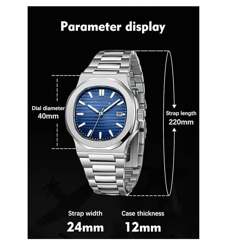 "Luxury in Every Tick – Explore Stainless Steel Sophistication"