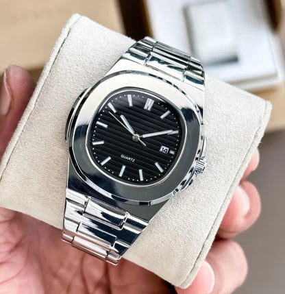 Boys Watch with Date Display – Premium Stainless Steel Black Dial