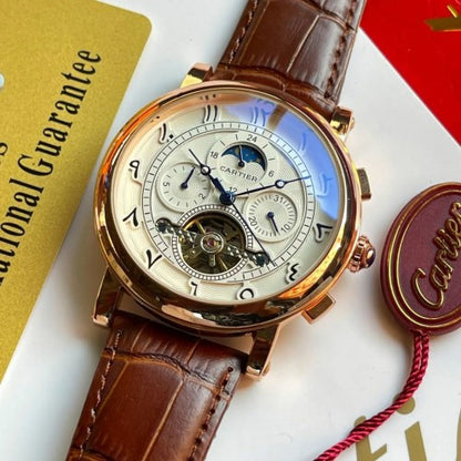 “Grand Complication” Flying Tourbillon & Moon‑Phase, Rose Gold