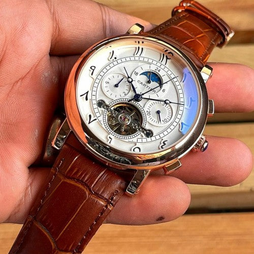 “Grand Complication” Flying Tourbillon & Moon‑Phase, Rose Gold