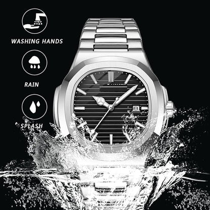 Boys Watch with Date Display – Premium Stainless Steel Black Dial